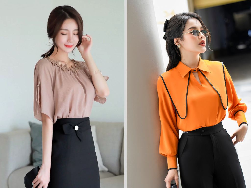 Áo kiểu nữ công sở là những chiếc áo dành cho môi trường văn phòng