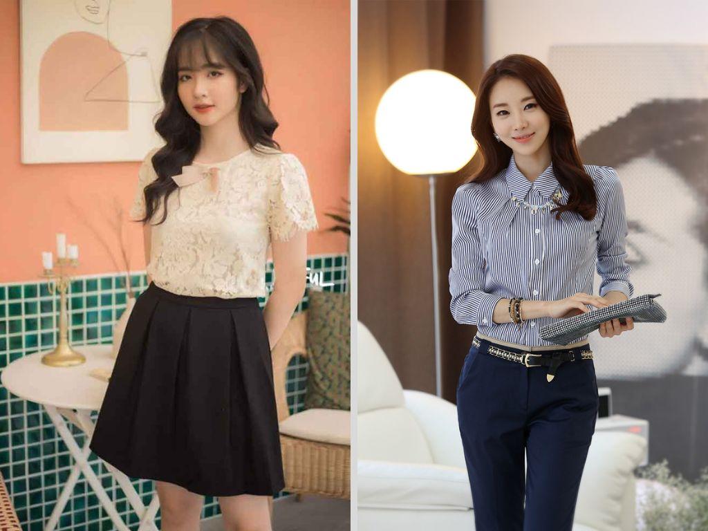 Phom dáng là quyết định đến tổng thể của một chiếc áo kiểu nữ công sở