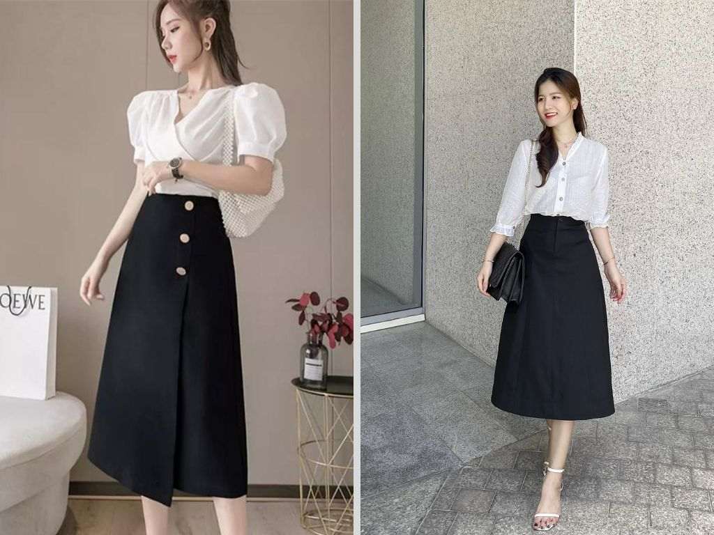 Vạt đắp chéo giúp che khuyết điểm vòng hai và tạo cảm giác thon gọn hơn