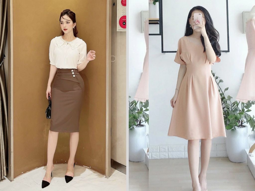 Kiểu váy có thiết kế ôm vừa vặn ở phần eo