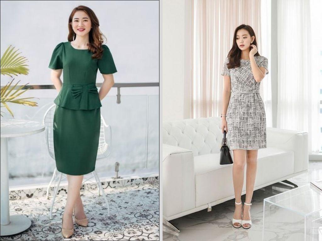 Hoàn thiện bộ trang phục bằng một đôi giày cao gót mũi nhọn