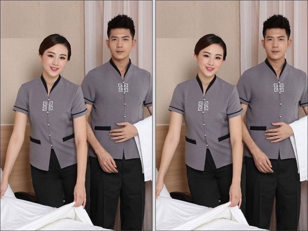 Trang phục thường là các mẫu áo kiểu đơn giản, quần tây co giãn