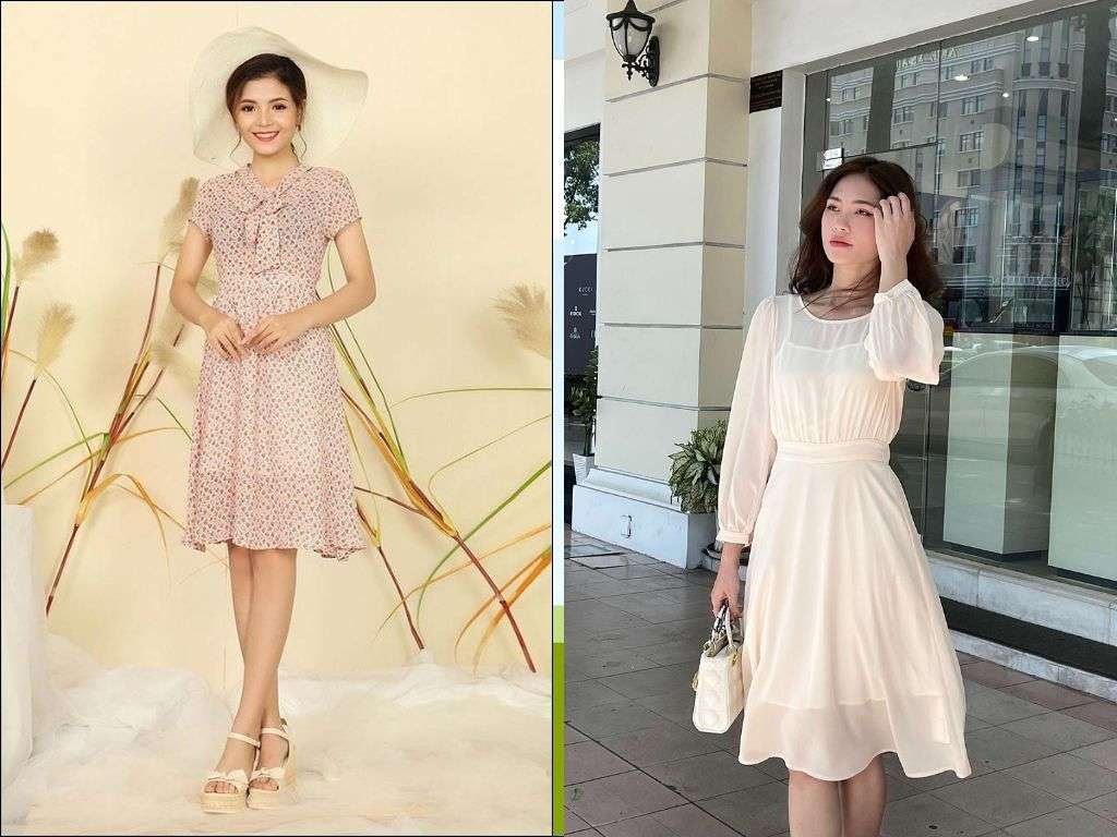 Đầm voan cao cấp dáng suông không chiết eo mang lại sự thoải mái tối đa