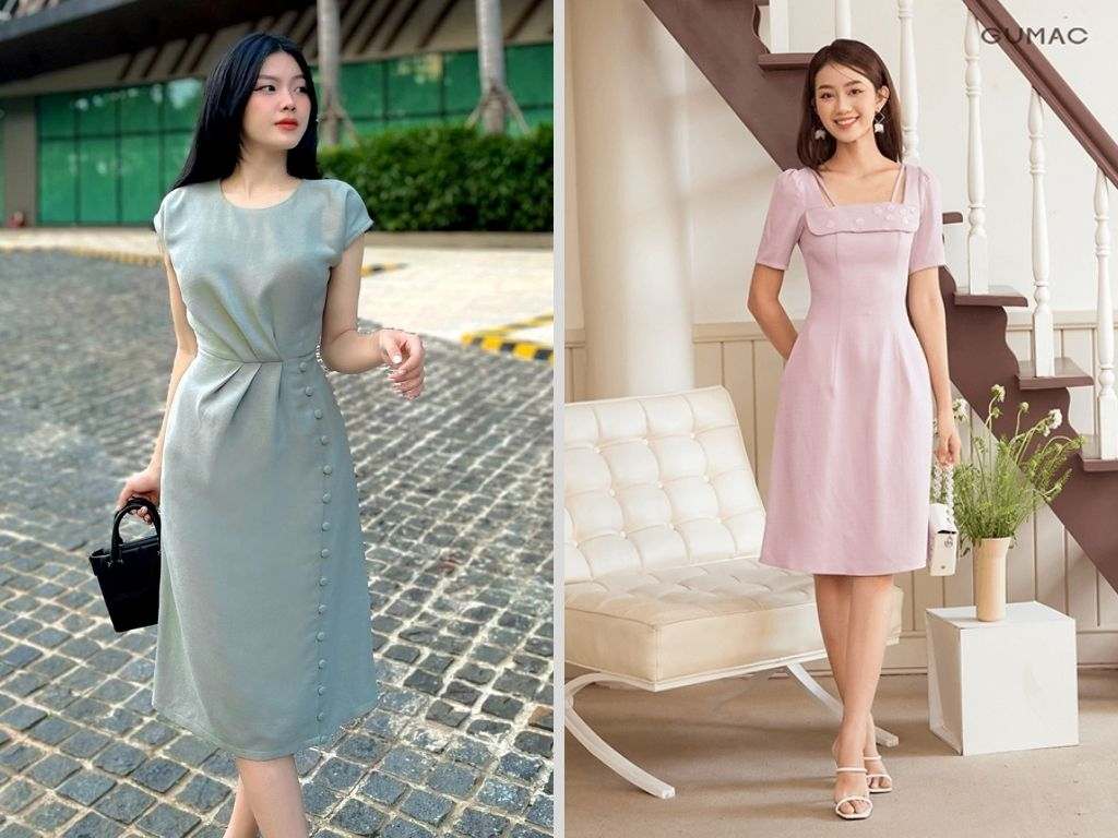 Một chiếc đầm công sở sang trọng dáng bút chì sẽ là lựa chọn hoàn hảo