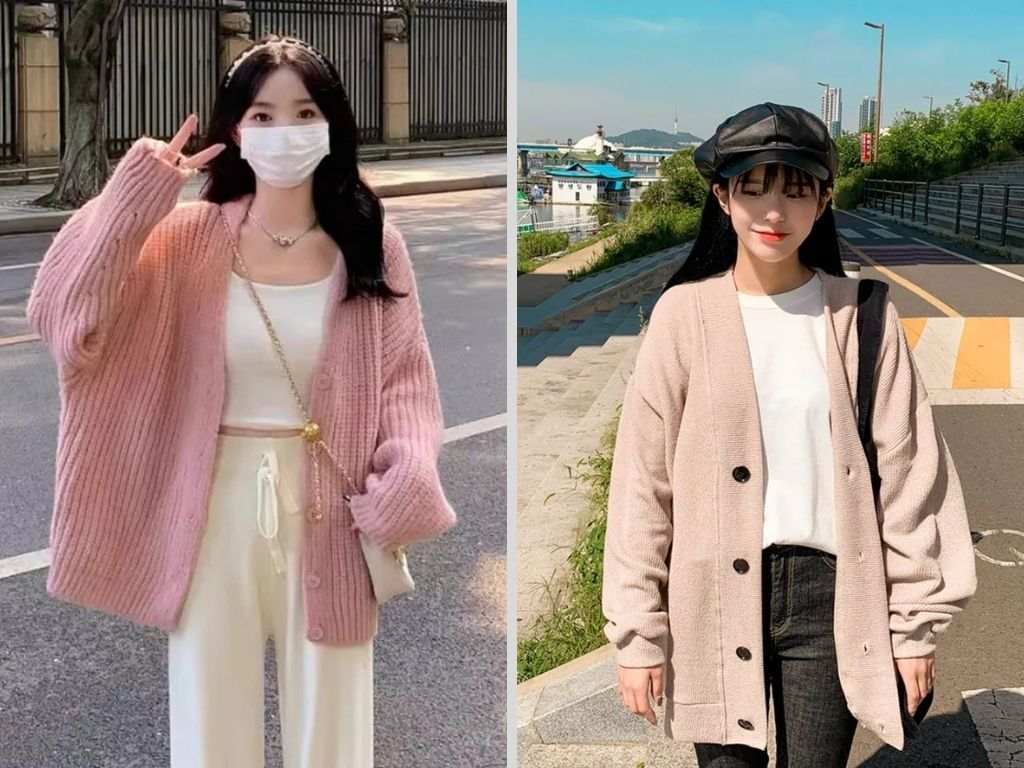 Áo cardigan là loại áo khoác công sở được làm từ chất liệu dệt kim