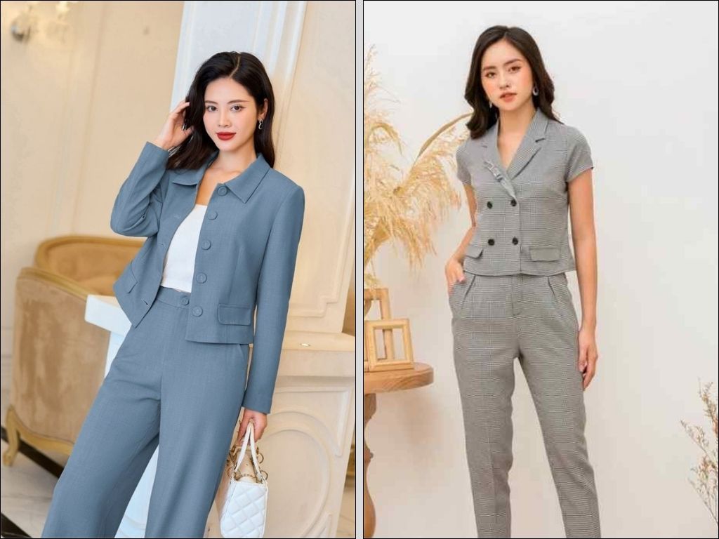 Thiết kế của một bộ đồ công sở cao cấp thường mô phỏng dáng áo vest