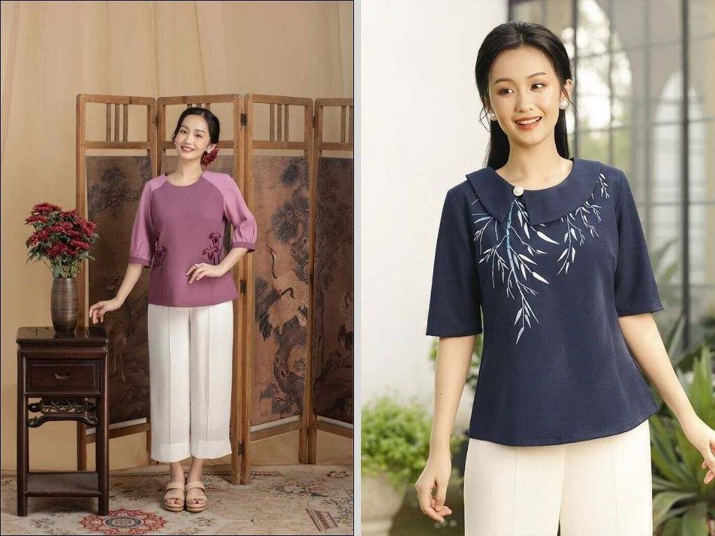 Kiểu đồ bộ trung niên cao cấp này mang lại vẻ ngoài hiện đại