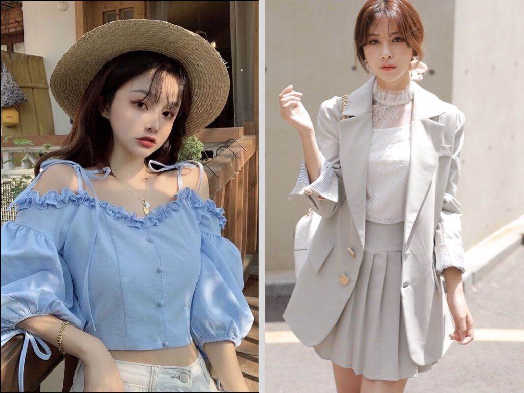 Một chiếc áo kiểu cao cấp Hàn Quốc thường sử dụng họa tiết hoa nhí