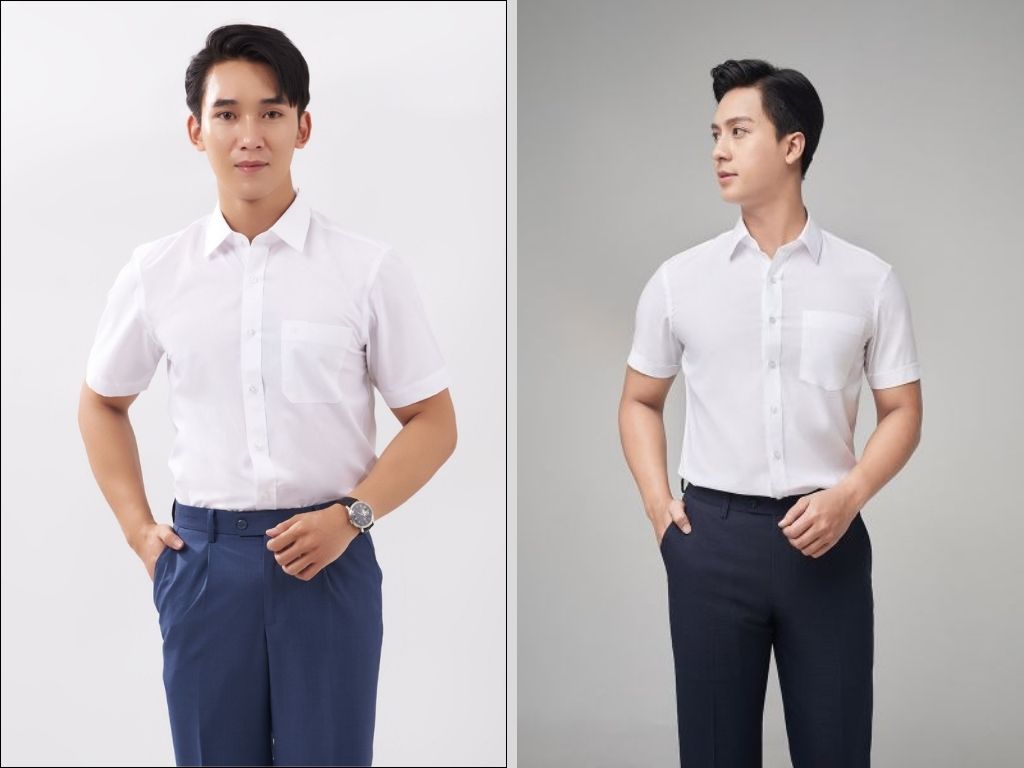 Áo sơ mi trắng là một thiết kế kinh điển, không bao giờ lỗi mốt