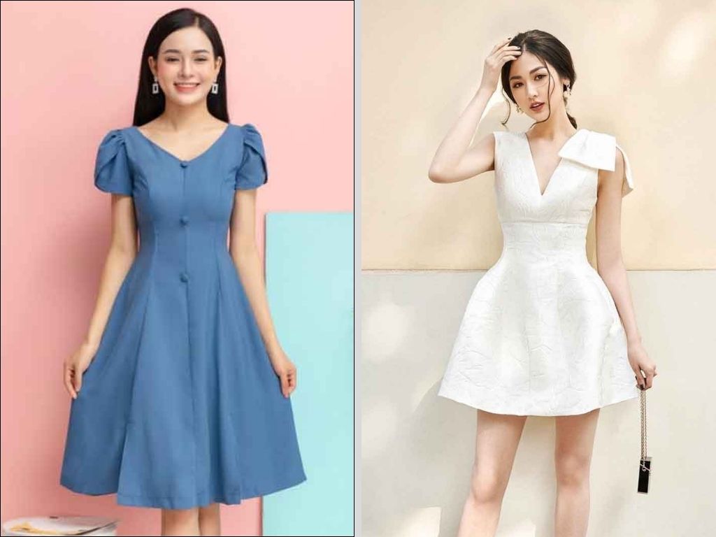 Dáng váy bắt đầu xòe ra từ eo, từ ngực hay từ vai