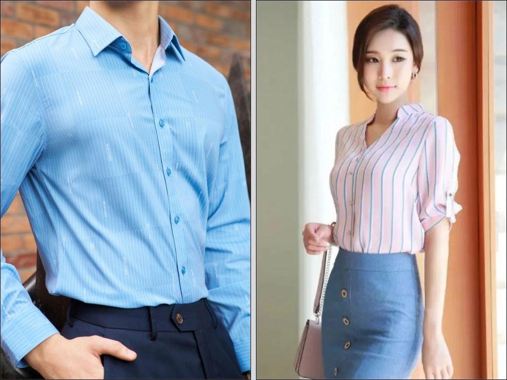 Họa tiết kẻ sọc dọc, nhỏ, màu xanh-trắng là lựa chọn kinh điển