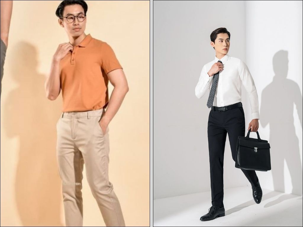 Một chiếc quần tây làm từ chất liệu tuytsi
