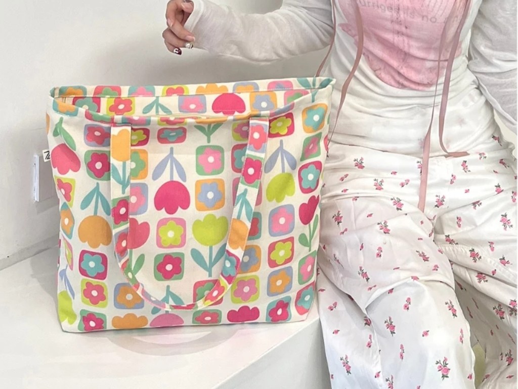 Mẫu túi tote in họa tiết pattern