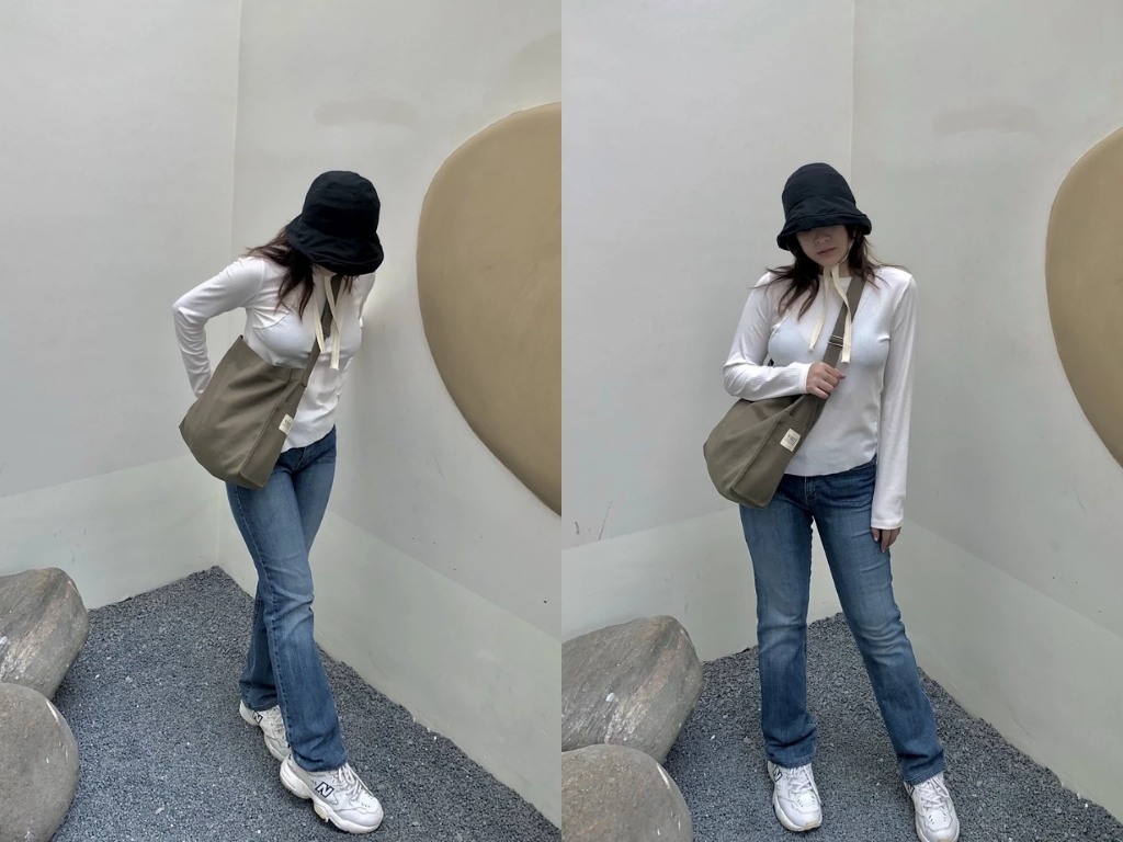 Cách phối đồ cực chất với túi đeo chéo canvas