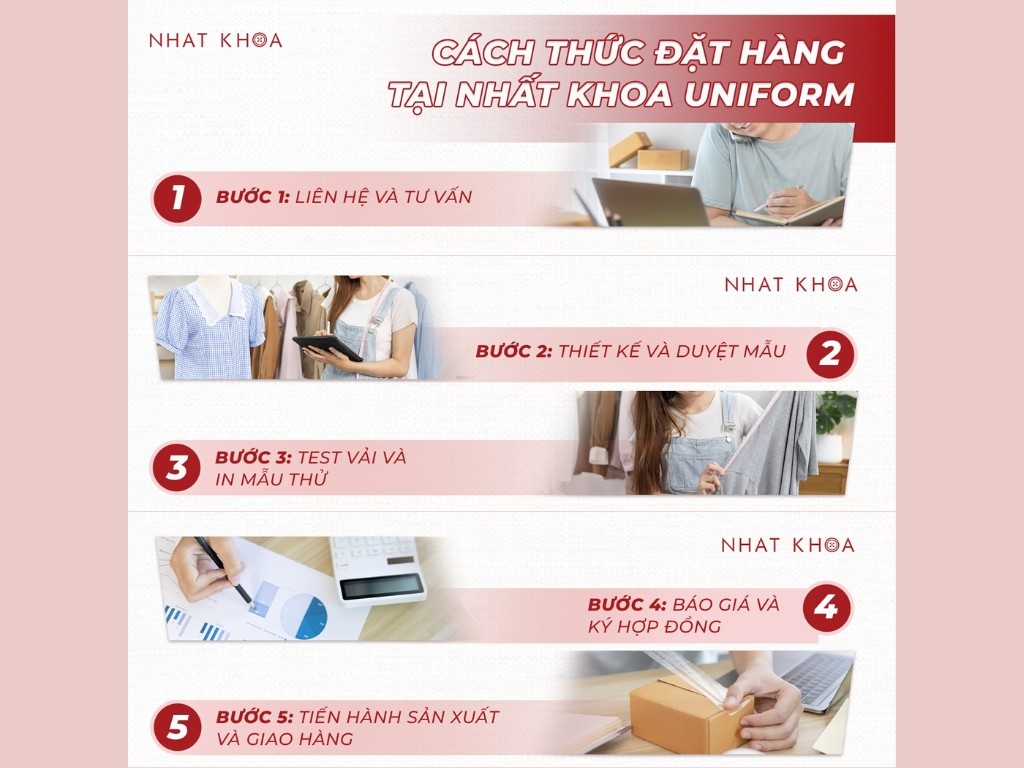 Nhất Khoa Uniform có quy trình đặt may in túi tote theo yêu cầu tphcm rõ ràng
