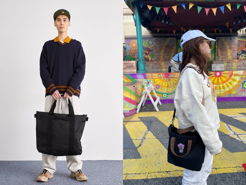 Cách phối đồ với túi canvas đen phong cách cá tính