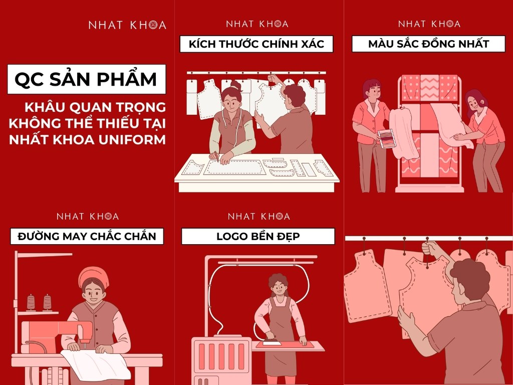 Quy trình QC nghiêm ngặt tại Nhất Khoa Uniform