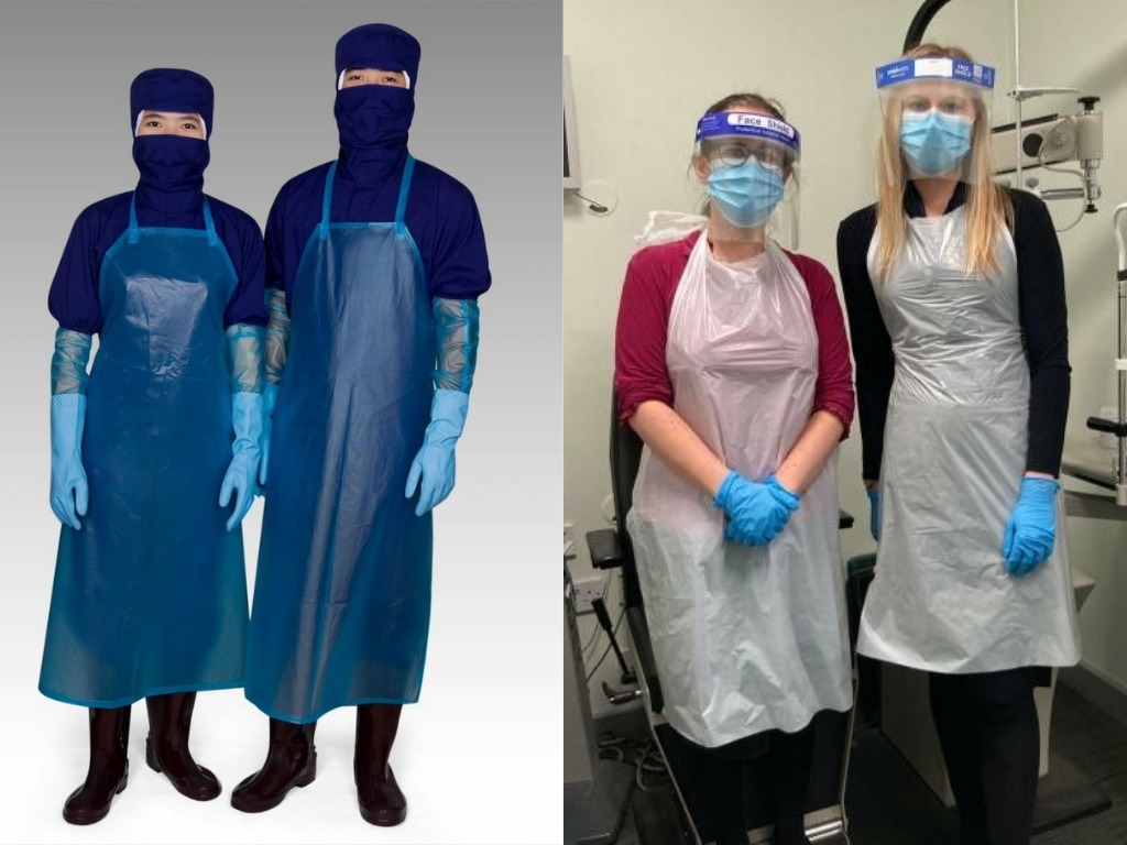 Tạp dề nilon rất nhẹ và mỏng nên tạo cảm giác thoải mái cho người mặc