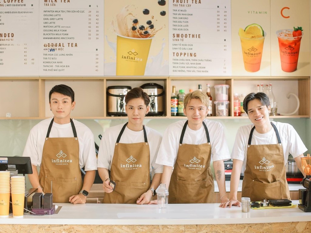 Mẫu tạp dề màu nâu cà phê