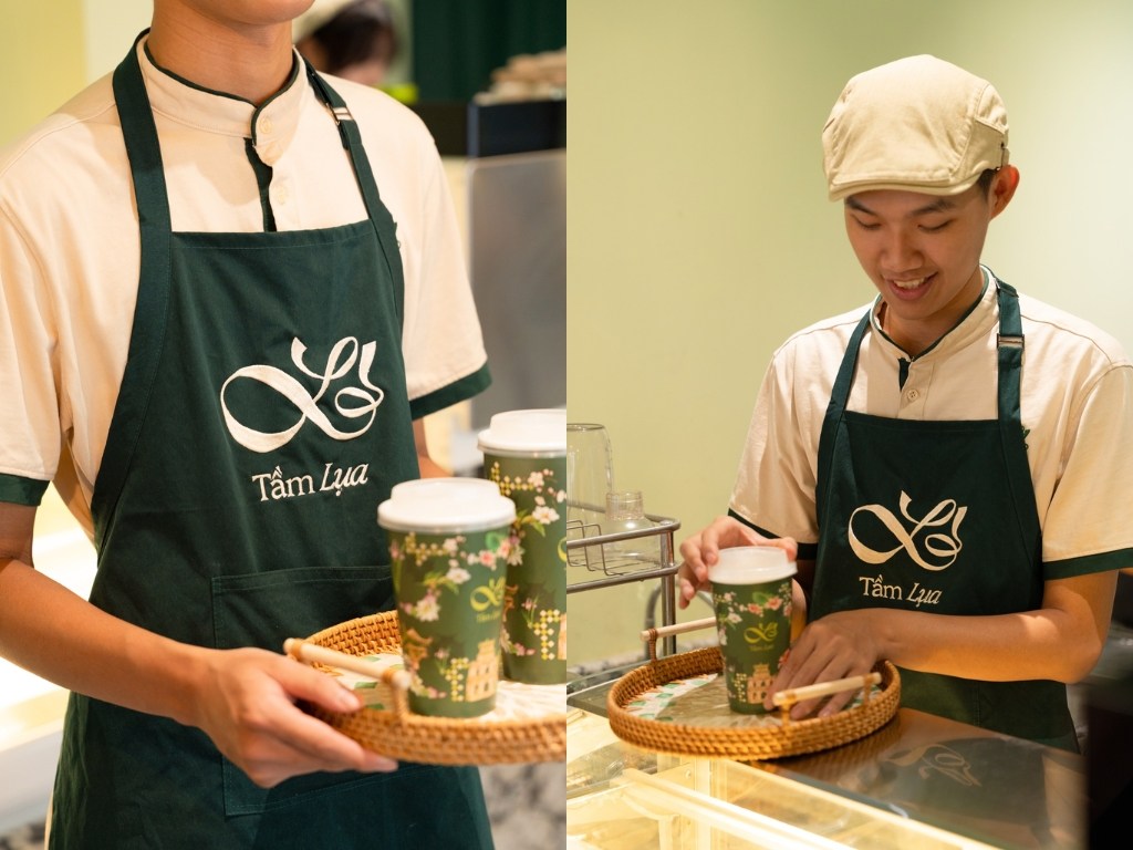 Hình in logo và tên quán phải rõ nét và đặt ở vị trí có tính thẩm mỹ cao 