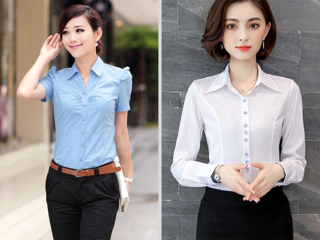 Chiếc áo sơ mi nữ công sở tay lỡ sẽ mang lại vẻ ngoài nữ tính, nhẹ nhàng