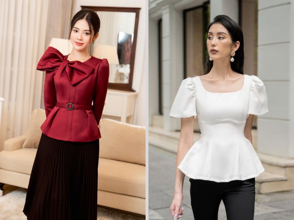 Áo peplum là một lựa chọn thông minh giúp che đi khuyết điểm vòng hai