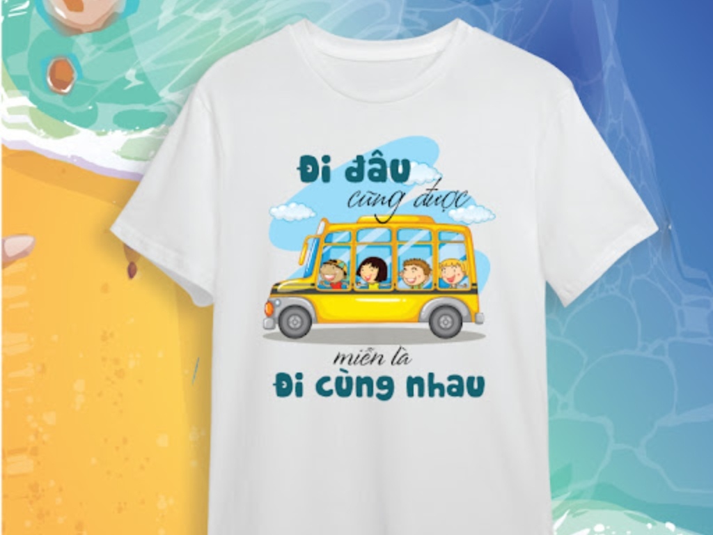 Thiết kế tên nhóm kết hợp slogan giúp tạo nên chất riêng cho đồng phục nhóm