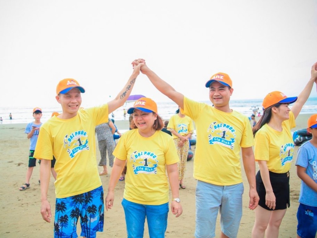 Bạn nên in slogan team building ở vị trí nổi bật trên áo