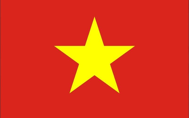 Nền cờ được quy định là màu đỏ tươi, và ngôi sao có màu vàng