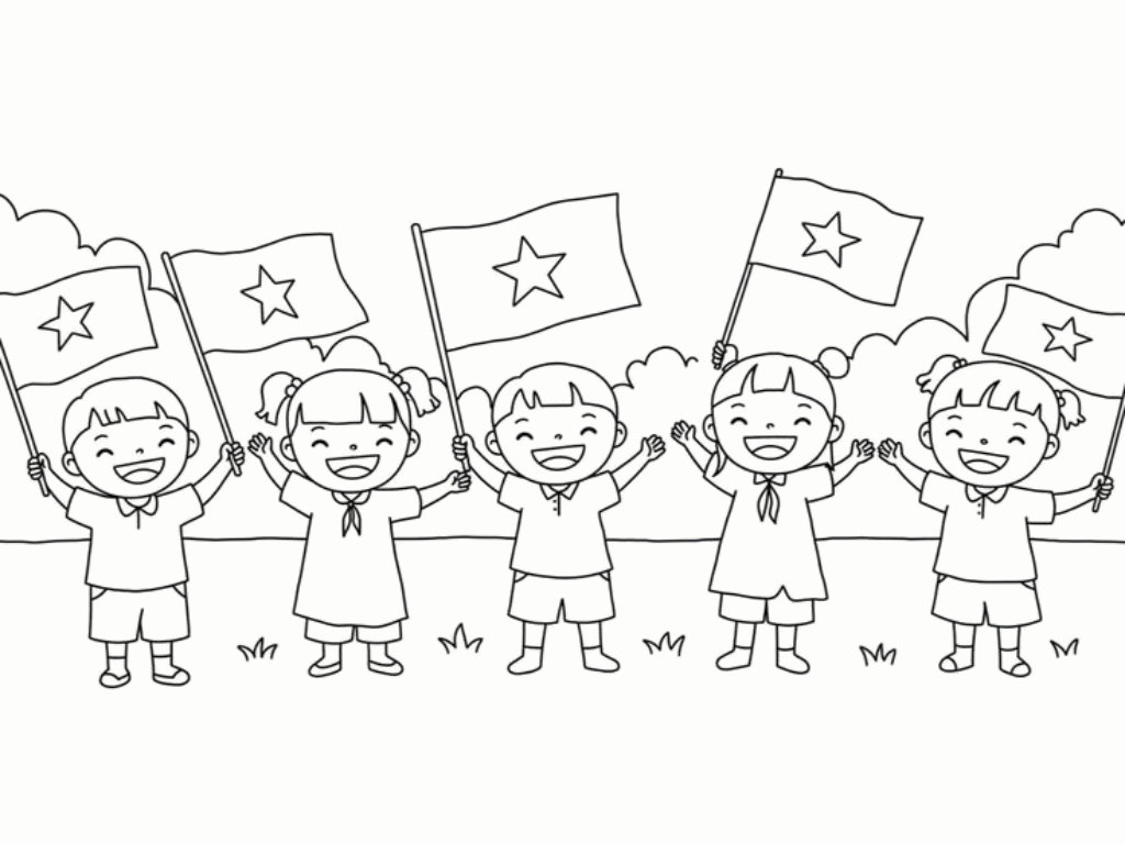 Cờ Việt Nam vẽ cute
