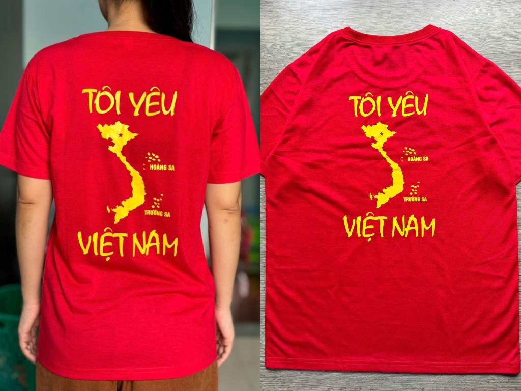 Áo thun yêu nước in hình bản đồ Việt Nam