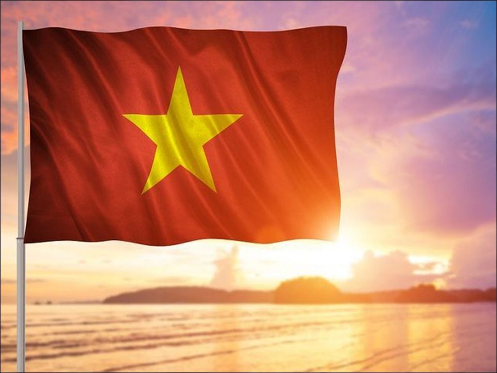 Cờ Việt Nam 2 màu rất dễ nhận dạng