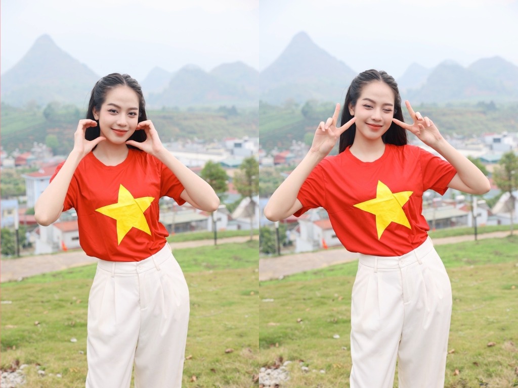 Áo cờ đỏ sao vàng xịn sẽ có hình in sắc nét, form áo chuẩn , màu sắc tươi tắn