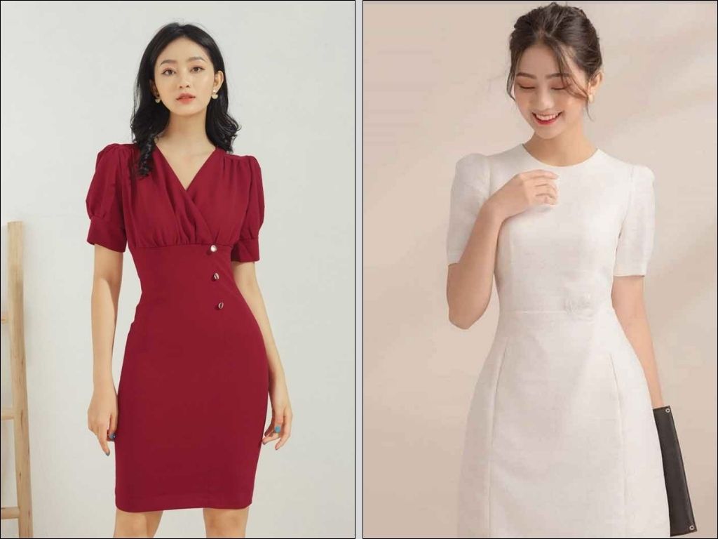 Đầm liền thân là một trong các mẫu đồng phục công sở nữ đẹp