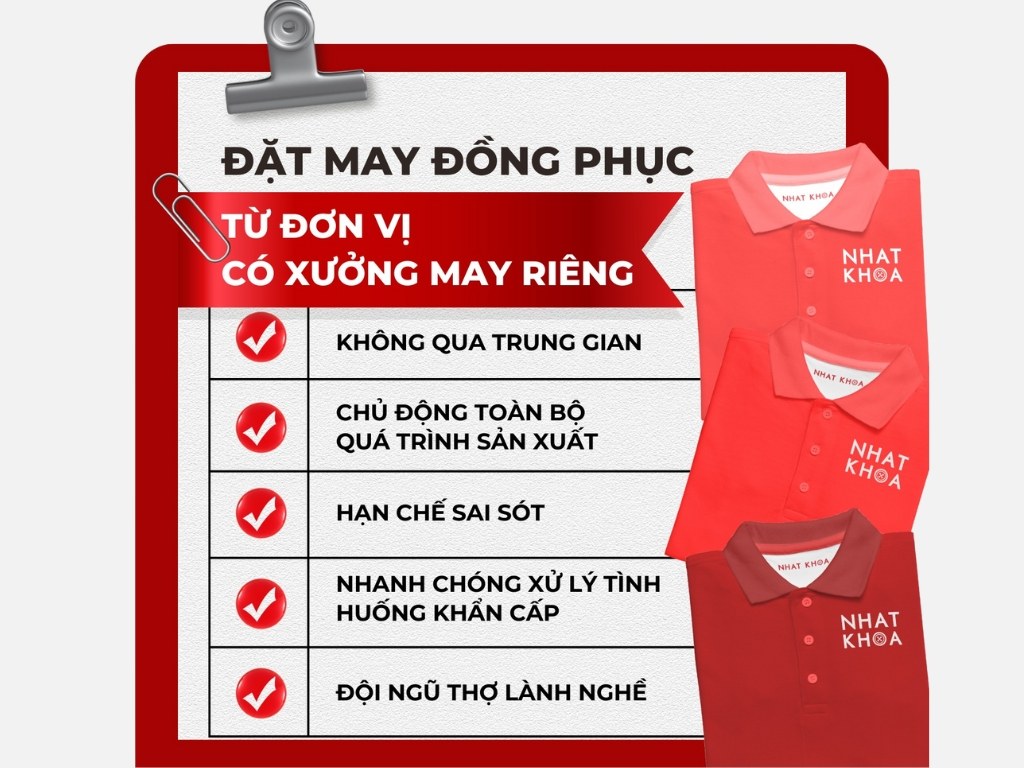 Những lợi ích khi làm việc trực tiếp với xưởng sản xuất áo cờ đỏ sao vàng