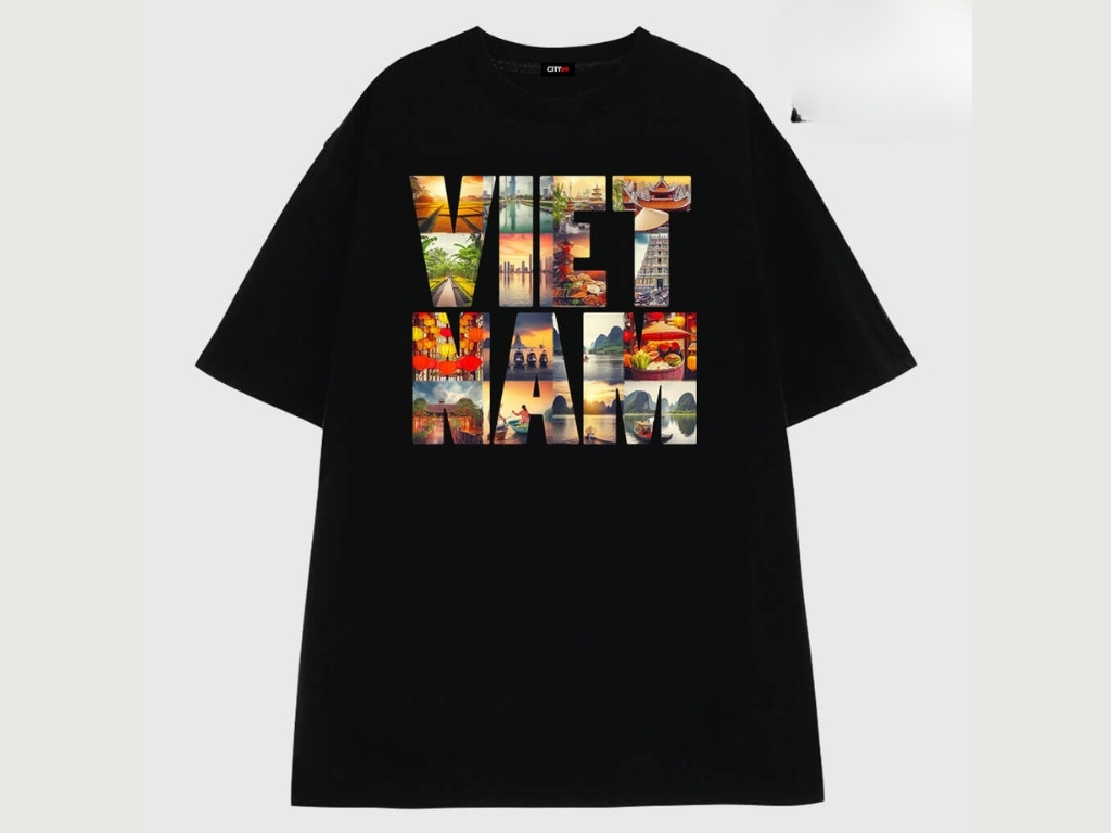 Mẫu áo thun in hình những địa danh nổi tiếng ở Việt Nam
