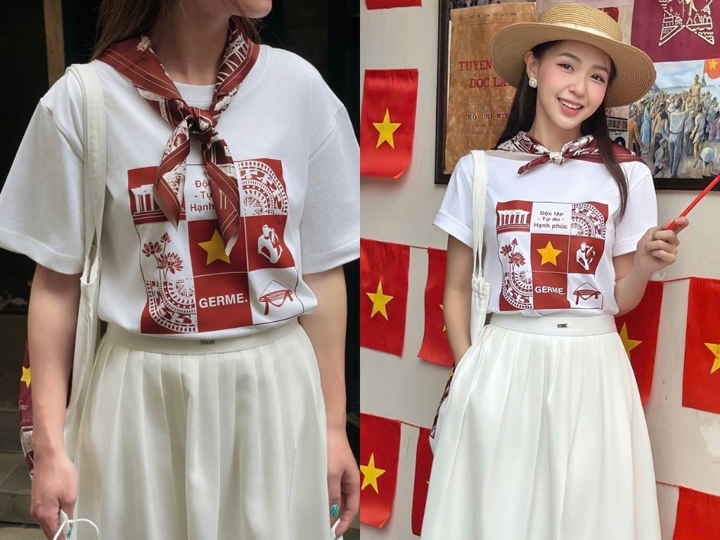 Mẫu áo in hình những biểu tượng văn hóa của Việt Nam