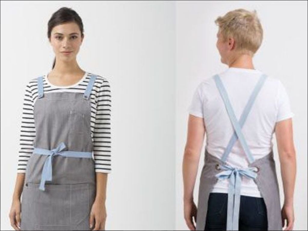 Tạp dề chéo lưng mang lại vẻ ngoài thời trang và hiện đại