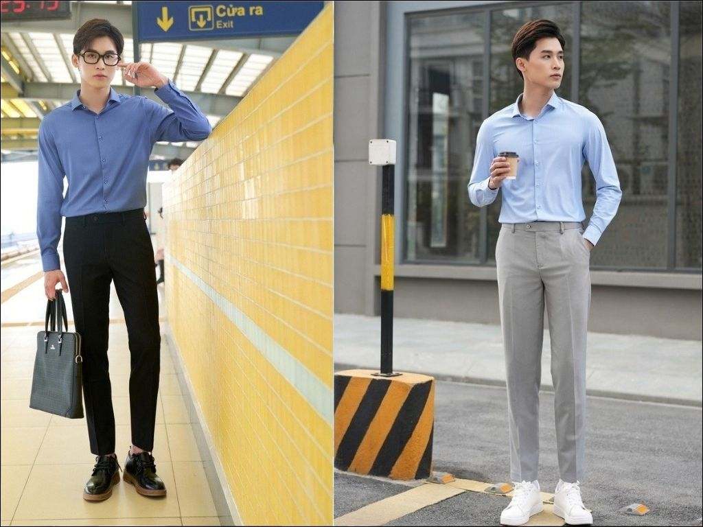 Áo sơ mi hoặc áo polo chất liệu cao cấp là lựa chọn hàng đầu