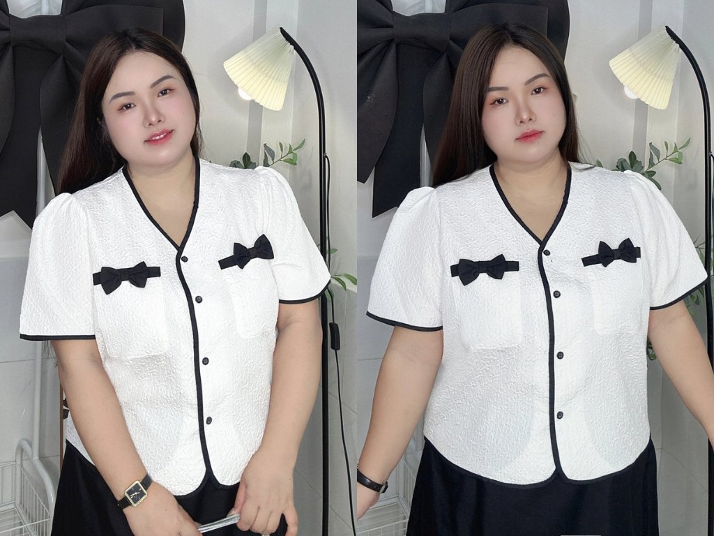 Áo sơ mi công sở nữ big size dáng suông là kiểu áo quốc dân