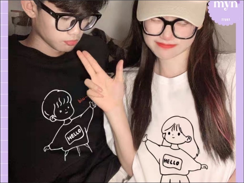 Hai bạn có thể chọn hai màu tương phản như trắng - đen