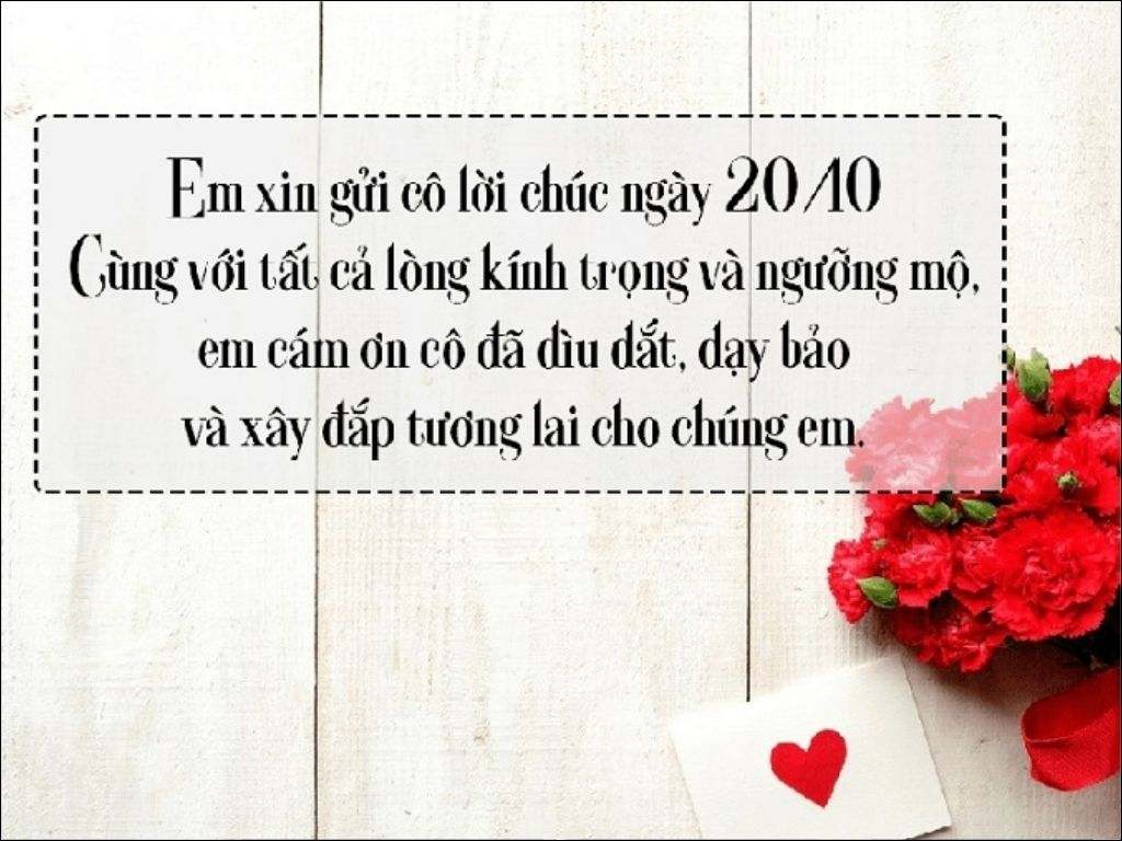Lời chúc ý nghĩa, tình cảm cho cô giáo