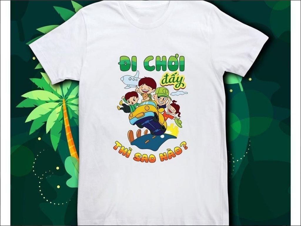 Áo thun in hình vẽ của học sinh