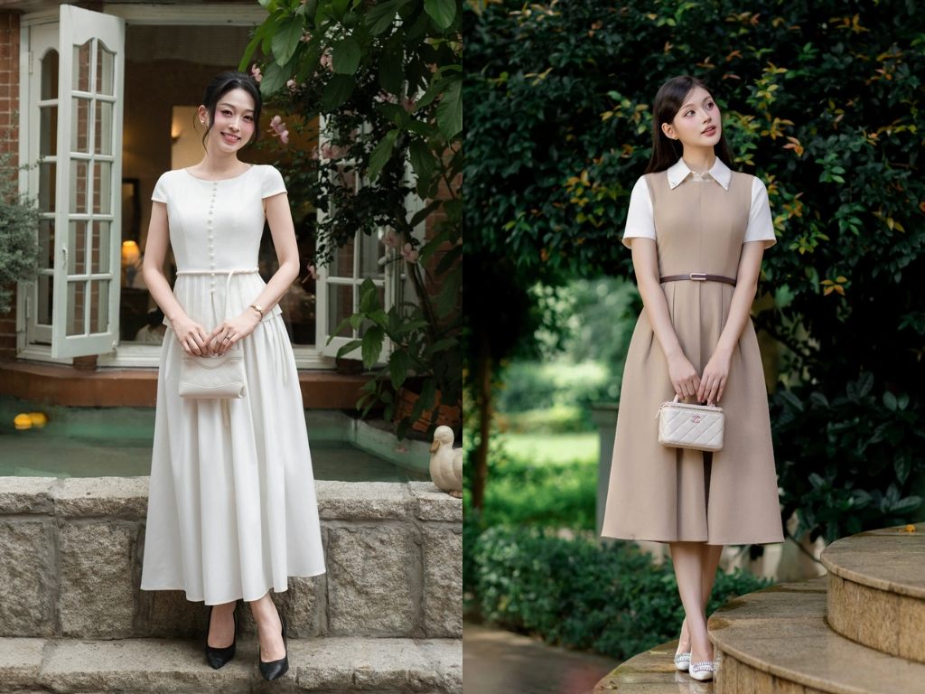 Các mẫu váy công sở dành cho người gầy trông đầy đặn hơn