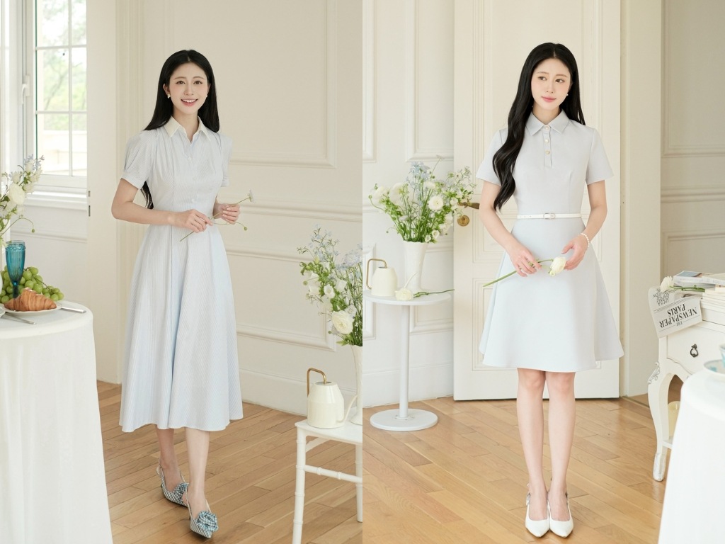 Váy liền thân chiết eo là bộ công sở nữ đẹp giúp tôn lên vòng eo thon gọn