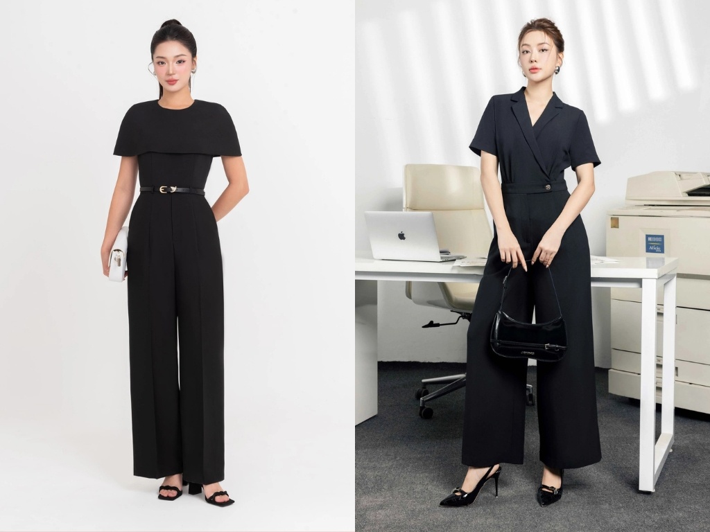 Jumpsuit có chi tiết thắt lưng giúp vòng hai, tạo sự cân đối cho cơ thể