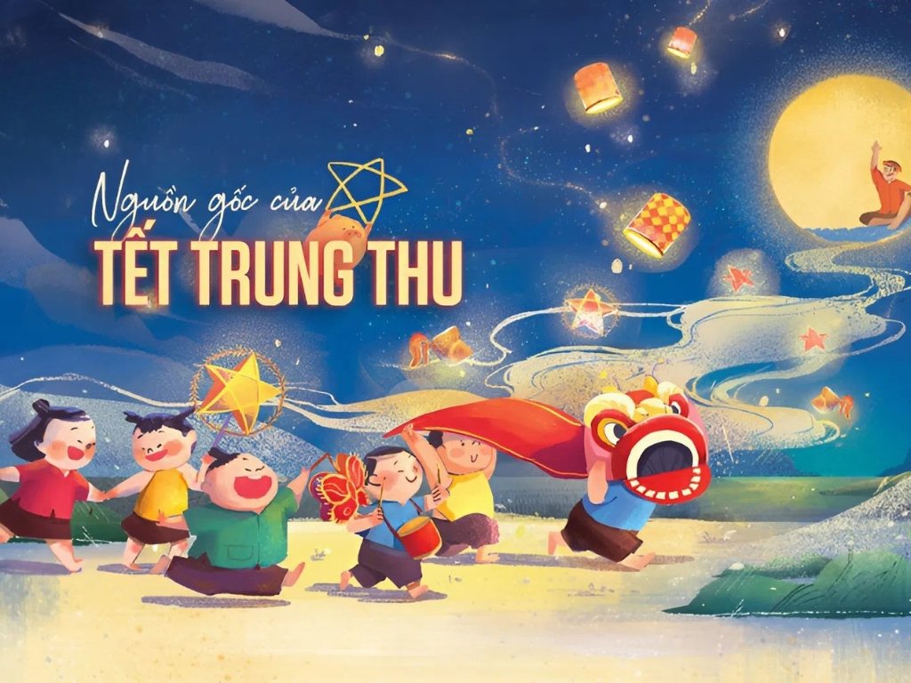 Tết Trung thu gắn liền với sự tích dân gian chú Cuội và chị Hằng
