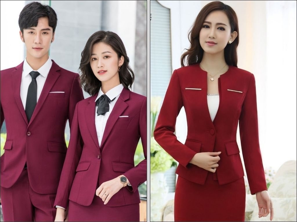 Áo vest đồng phục màu đỏ thường được ưa chuộng trong các sự kiện