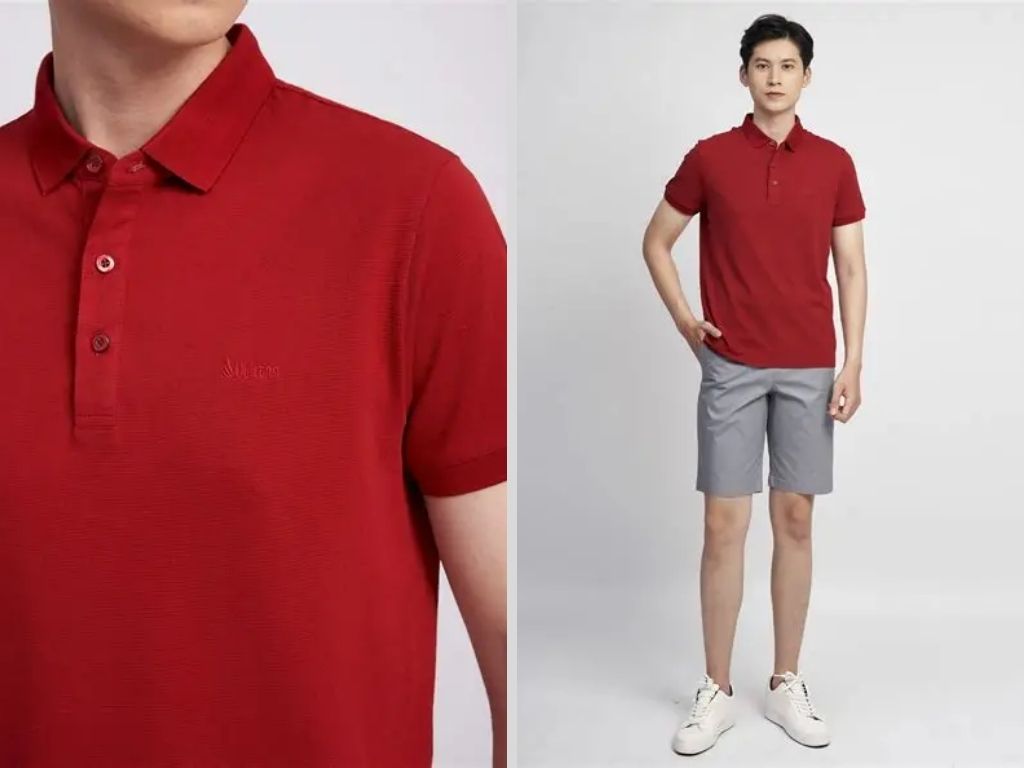 Áo Polo với màu đỏ là biểu tượng của sự năng động
