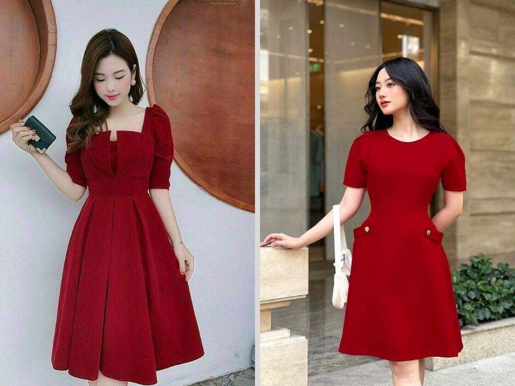 Váy đầm màu đỏ sẽ tạo nên một diện mạo quyến rũ và nữ tính
